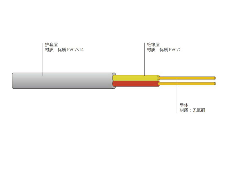 銅導(dǎo)體聚氯乙烯絕緣聚氯乙烯護(hù)套扁型電線(xiàn) BVV